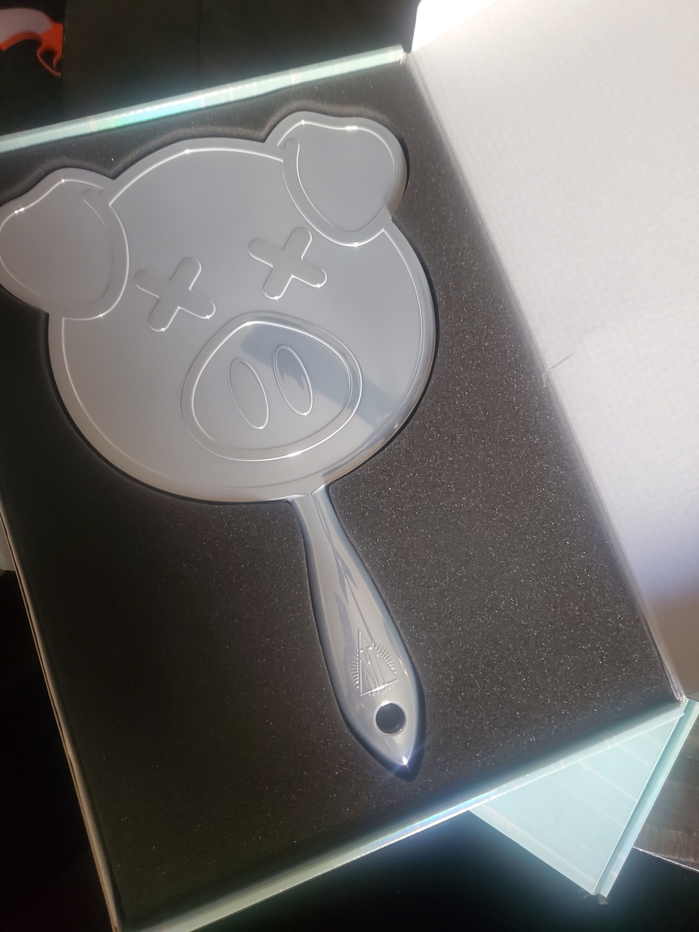 Jeffree Star Pig Face Hand Mirror in Silver